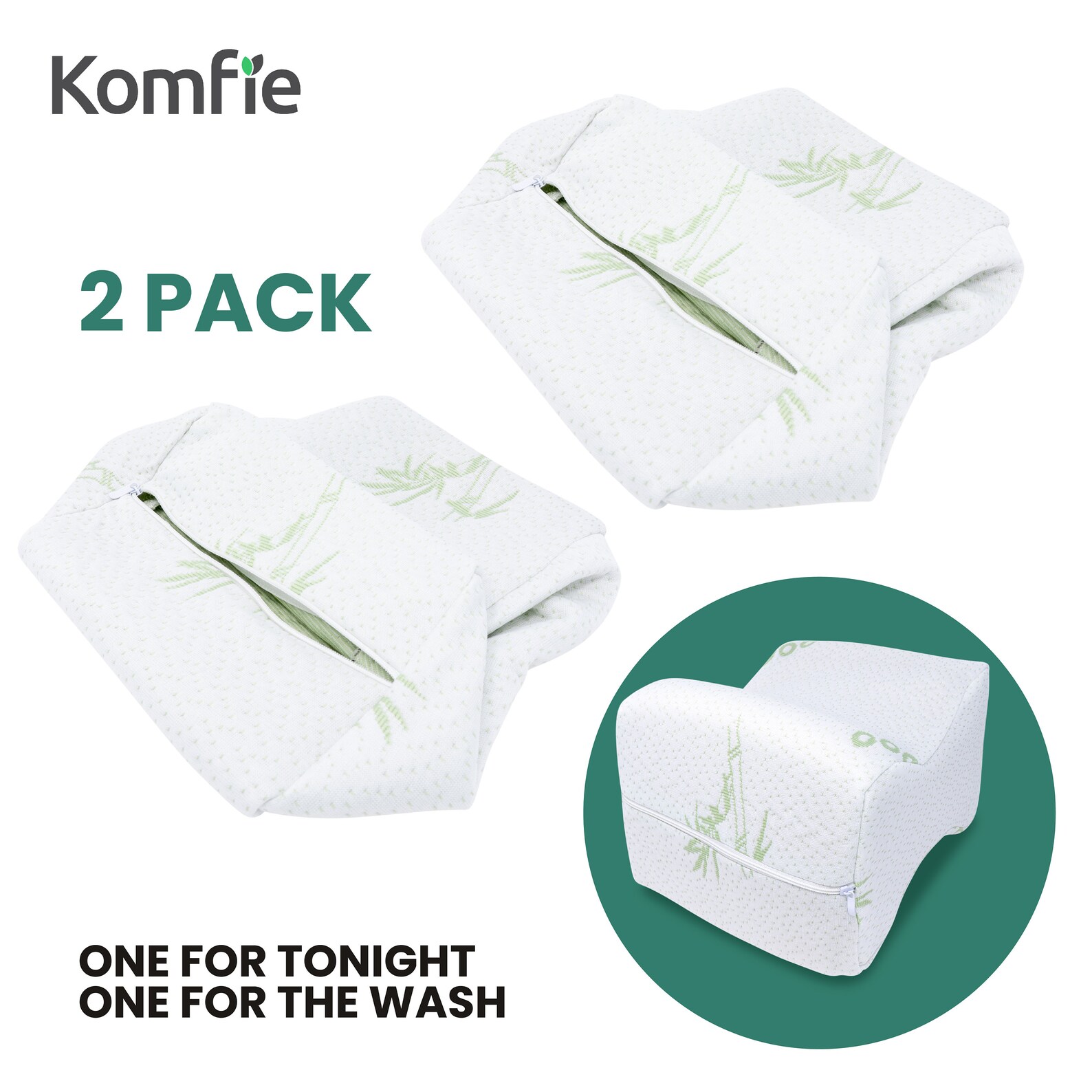 Komfie Bamboo Knee Pillow Cover Replacement Leg Pillow Case Etsy