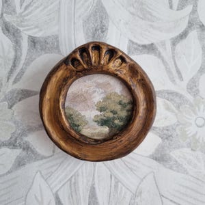 countryside moody oil landscape painting,tree painting,framed oil painting Original handmade oil painting antique art, Christmas gift