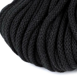 Baumwollkordel 5mm Nähen DIY Schnur Kordel Makramee 16 Farben Flechtkordel Meterware / 1Euro Hoodieband rund Baumwolle Material Segelzahn Bild 6