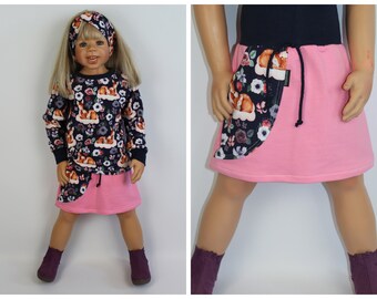 Sweat Rock Pink Child Baby Girl Deer Summer Skirt Kids Rock Girl Skirt Animals Sailtooth Handmade