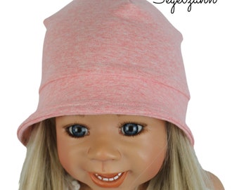 Kindermütz Sommerhut Basic einfarbig schlicht Rosa Sonnenhut mit Nackenschutz Segelzahn Kinderkleidung rosaner Sommerhut Mütze Cap Hut