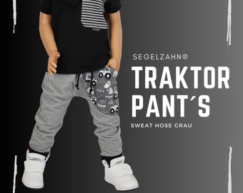 Slim Fit Jogger Traktor Kinderhose Jungen Sweat Jogger Grau Jogginghose Unisex Hose für Kinder Segelzahn Kinderkleidung Hosen Junge Mädchen