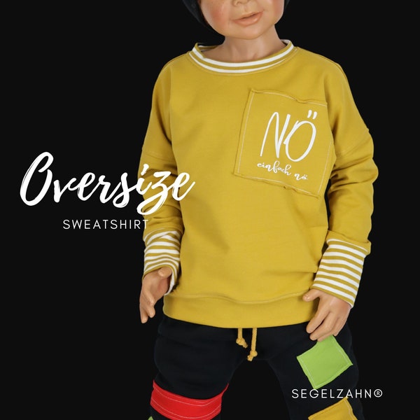 Oversize sweatshirt children's sweater mustard yellow unisex boys girls top child baby hoodie sailtooth children's clothing