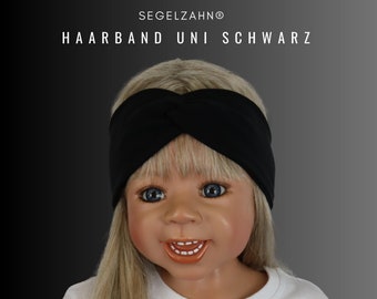 Haarband Mädchen Schwarz Stirnband Kind Baby Damen  Kinder Sommer Kopftuch Knotenstirnband Segelzahn