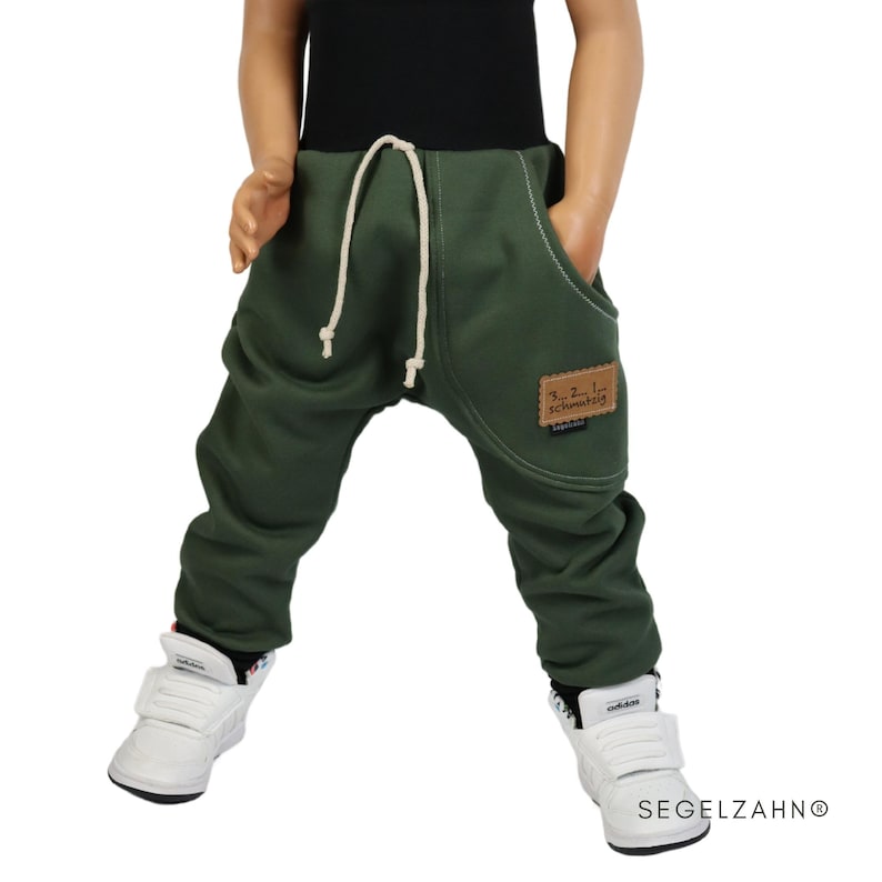 Sweat Pants Children's BaggyJogger Khaki Olive Boys' Pants Baby Child Jogging Pants Sail Tooth Children's Clothing Cuddly Grow-along Pants Boys image 8