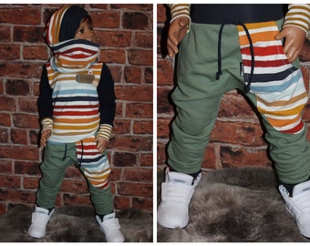 cuddly slim fit jogger children's trousers / old mint / sweatpants child baby / jogging trousers / trousers / sail tooth / sweat / boys / children's clothing