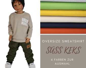 Oversize Sweatshirt Kinder viele Farben, Pullover Unisex Jungen Oberteil weit geschnitten Oversized Hoodie Kind Baby Segelzahn Geschenkidee