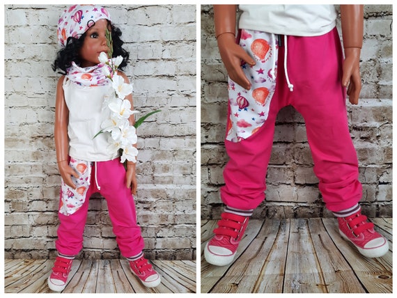 Sweat Pants Girls / Pink / Slim Fit Jogger Child / Sweatpants / Girls Pants  / Sail Tooth / Children's Pants / Pink Pants Girls / Children's Clothing 