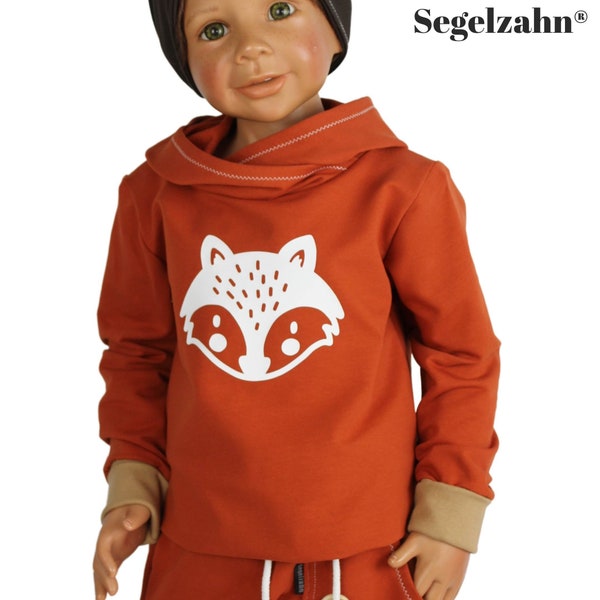 Hoodie Kinder Fuchs Pullover Jungen Rost Sweatshirt Kupfer Oberteil Kind Baby Pulli Fuchspullover Segelzahn