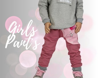 Lindos pantalones para niñas / rosa viejo / joggers ajustados / pantalones para niñas / rosa / pantalones para niños / diente de vela / ropa para niños / pantalones para niños y bebés