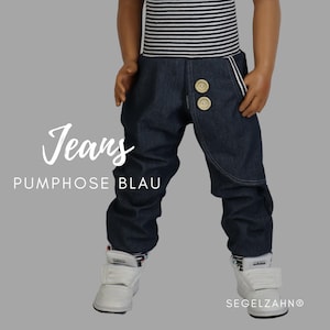 Jeans trousers children's blue pump trousers boys girls baby children's trousers jeans trousers unisex jeans pump trousers sail tooth