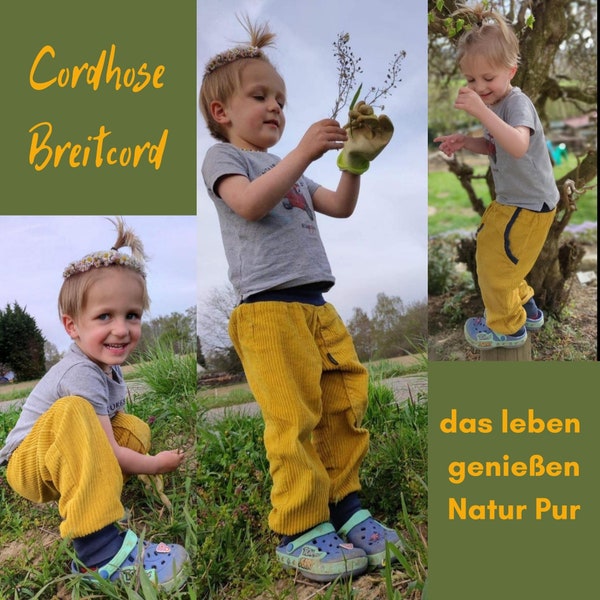 Cord Hose Kinder / Breitcord Pumphose / Jungen / Unisex / Cordhose / Segelzahn / Kleidung / Hosen Kind Baby / robust / Kinderkleidung