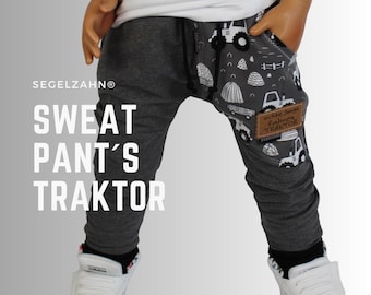 Pantaloni jogger bambini con ricamo Turtle - Grigio viola