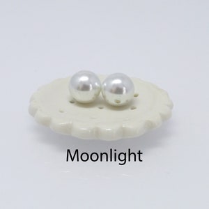 Perlen-Ohrclips 6mm Weiß Creme Silber 925 Gold Moonlight