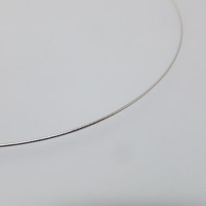 Omega necklace 1.0 mm silver 925, chokers