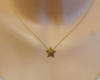 Zarte Kette Gold mit Stern, Geschenk für Sie
