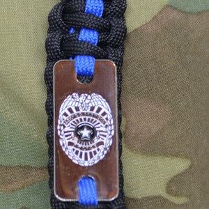 Thin Blue Line Police Keychain