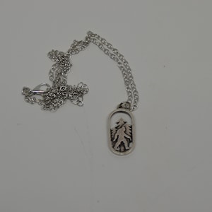 Bigfoot Necklace: Silver Sasquatch Pendant