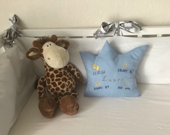 Geburtskissen Wolkenkissen Kuschelkissen Taufe Geburt Geschenk einzigartig Unikat