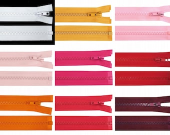 60 cm Reißverschluss teilbar verschiedene Farben