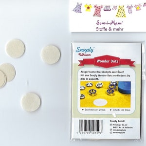 Snaply Wonderdots für Druckknöpfe zum Unterlegen 20 mm Durchmesser