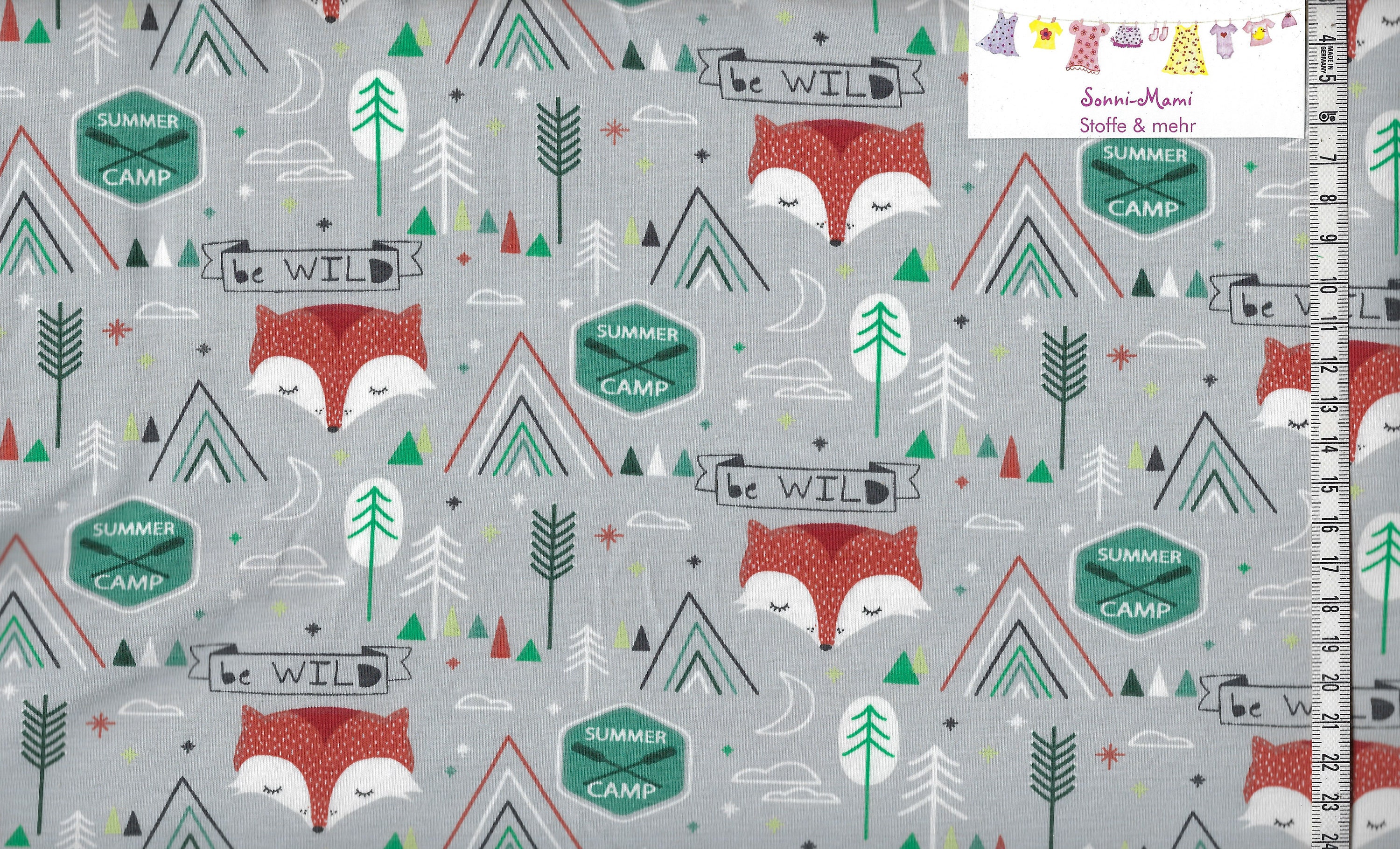 Jersey Fabric Stoff Fuchs Wald Fox Fleece Stoff Fuchs Meterware - Main Image