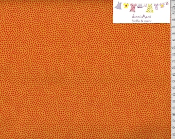 6,53 EUR/qm Baumwollstoff Dotty Punkte orange auf orange