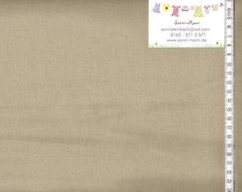 6,13 EUR/qm Baumwollstoff uni sand, beige, taupe