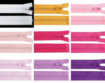 45 cm Reißverschluss teilbar verschiedene Farben