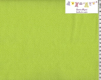 6,53 EUR/qm Baumwollstoff Dotty Punkte hellgrün auf grün, lime