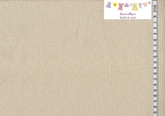Buy 6,87 Eur/qm Baumwollstoff Dotty Beige Punkte Auf Beige, Sand