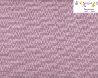 12,19 EUR/qm Bekleidungsstoff Jacquard Jersey Fischgrät rosa weiß