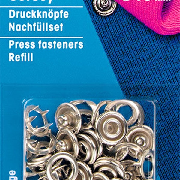 Prym 20 Jersey Druckknöpfe 10 mm silber Nachfüllpack