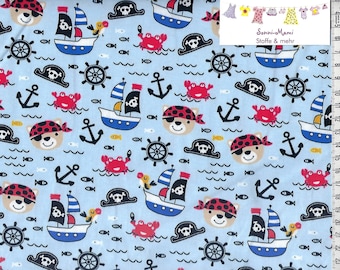 0,5 Meter Jersey Piraten auf See hellblau (11,03 EUR/qm)