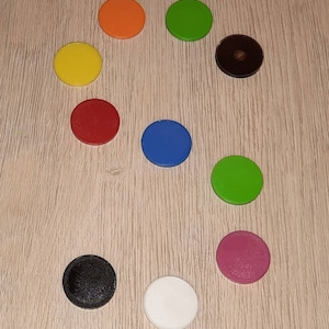 10 Stück Plastik Einkaufswagenchips (0,25 EUR/Stück) bunt gemischt