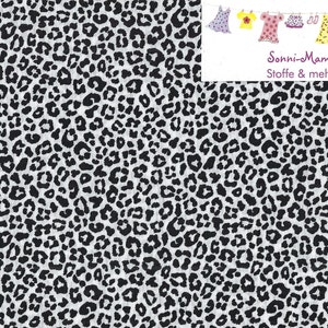 6,76 EUR/qm Baumwollstoff Meterware leo Leoprint Leopard schwarz weiß image 2