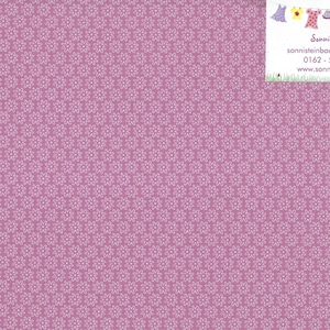 0,5 Meter Baumwollstoff Webware Blümchen Blüten Daisy weiß auf rosa (6,76 EUR/qm)