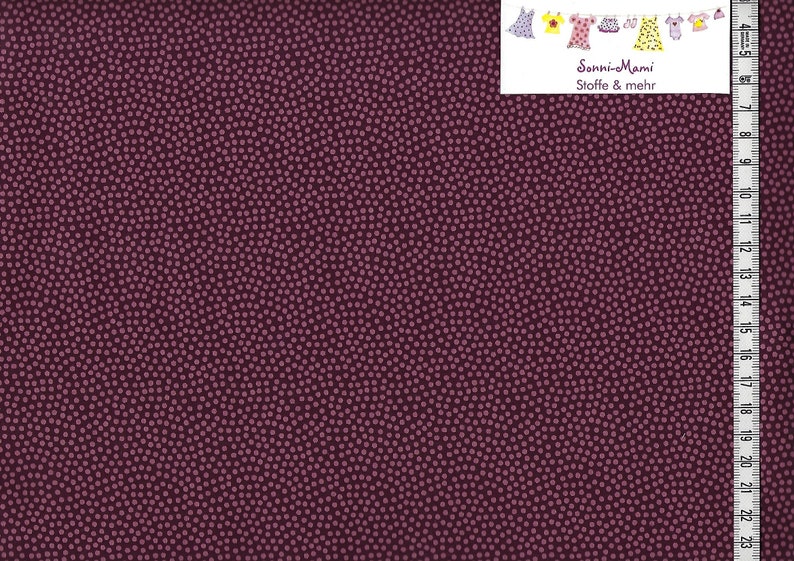 6,53 EUR/qm Baumwollstoff Dotty Punkte rosa auf lila, beere image 1