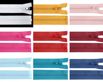 35 cm Reißverschluss teilbar verschiedene Farben