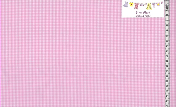 EUR/qm Baumwollstoff Meterware schmale Streifen rosa weiß