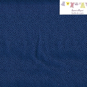 6,53 EUR/qm Baumwollstoff Dotty Punkte blau auf dunkelblau