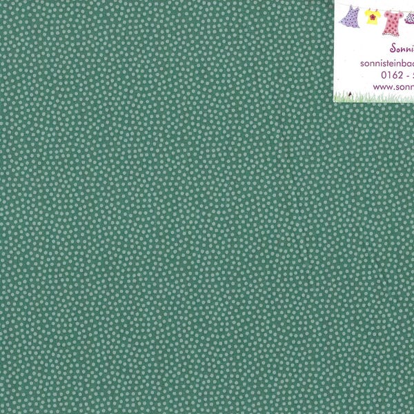 0,5 Meter Baumwollstoff Webware Dotty Punkte mint auf petrol (6,87 EUR/qm)