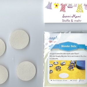 Snaply Wonderdots für Druckknöpfe zum Unterlegen 30 mm Durchmesser