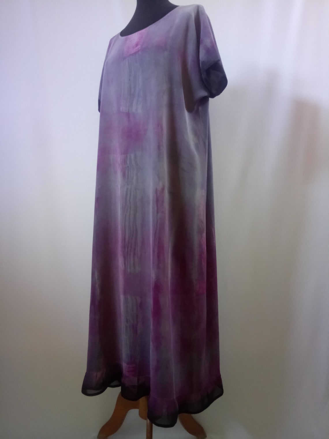 Tie Dye Silk Dress Hand Made Cloth Hand Painted Dress Shibori Etsy