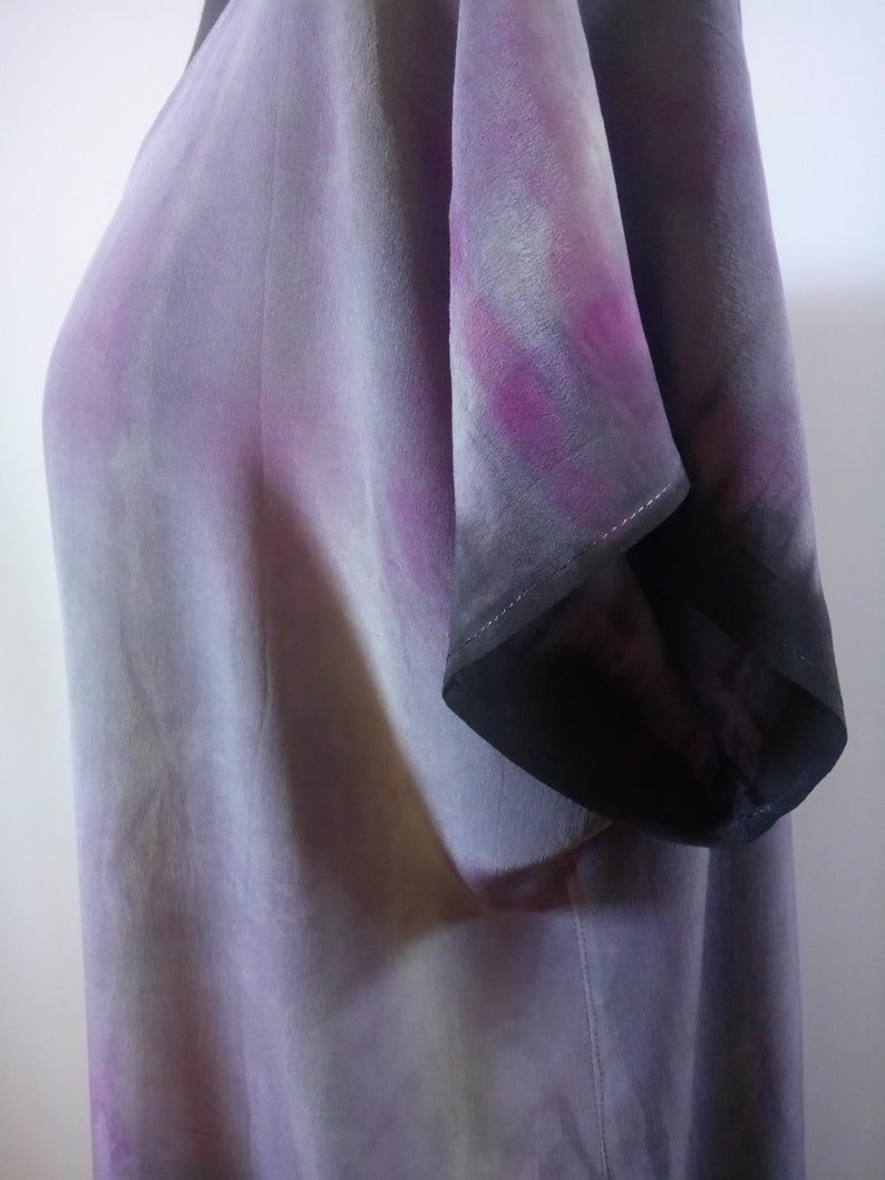 Tie Dye Silk Dress Hand Made Cloth Hand Painted Dress Shibori Etsy