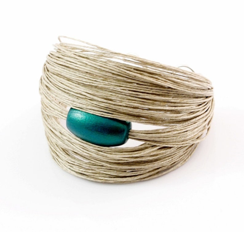 with wood beads norart linen bracelet women/'s jewelry linen jewelry summer jewelry trendy jewelry boho linen necklace linen set