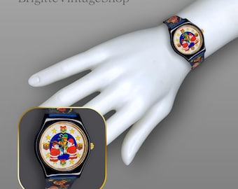 Wristwatch “Christmas Time”90s Limited Edition Nickel-free stainless steel back Acrylic case Vintage Collector's gift More about the item...