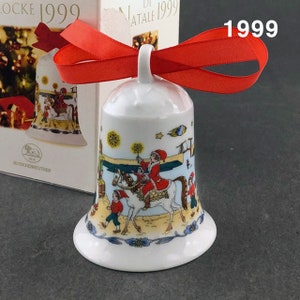 Hutschenreuther Christmas porcelain bell 1999 “In den Grachten” Ole Winther limited collector&#39;s edition Christmas decoration, &gt; article...