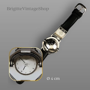 #BrigitteVintagShop HI-TEK Kompass Armbanduhr Kuppeldeckel klappbar Alexander Design London Post Modern Unisex