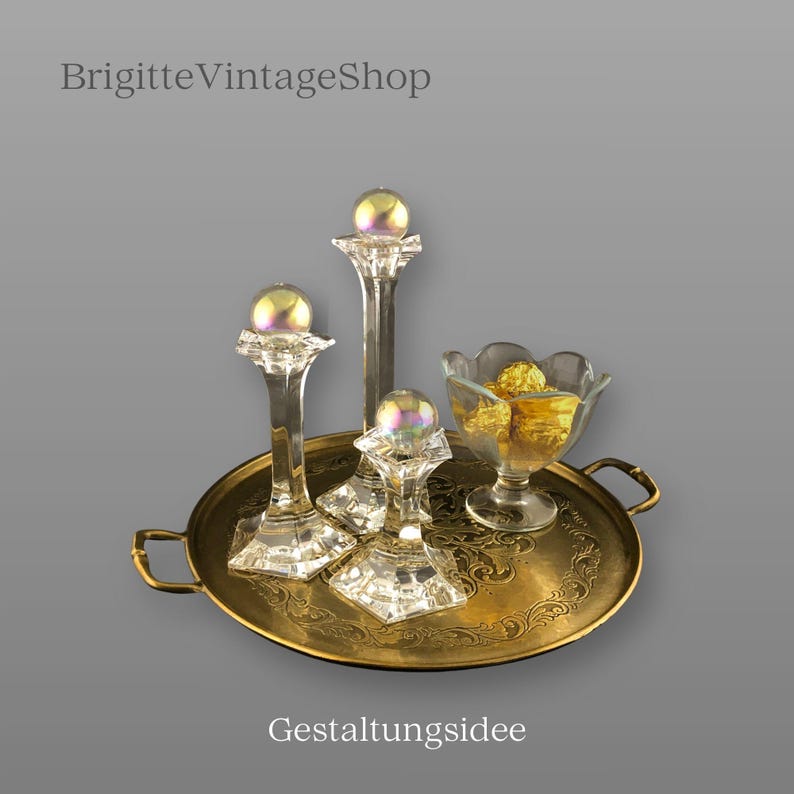 #BrigitteVintageShop Messing Henkeltablett Ø38cm Gilde Handwerk Florale Gravur Serviertablett Orientstil Antik Design Geschenk Messinghochzeit